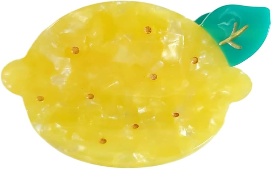 Lemon Hair Clip,Small Claw Clip for Women,Acetate Hair Clip,Small Hair Clip,S6 | Amazon (US)