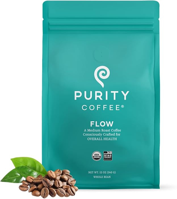 Purity Coffee FLOW Original Medium Roast Whole Bean (12oz Bag) | Specialty-Grade USDA Organic Ara... | Amazon (US)