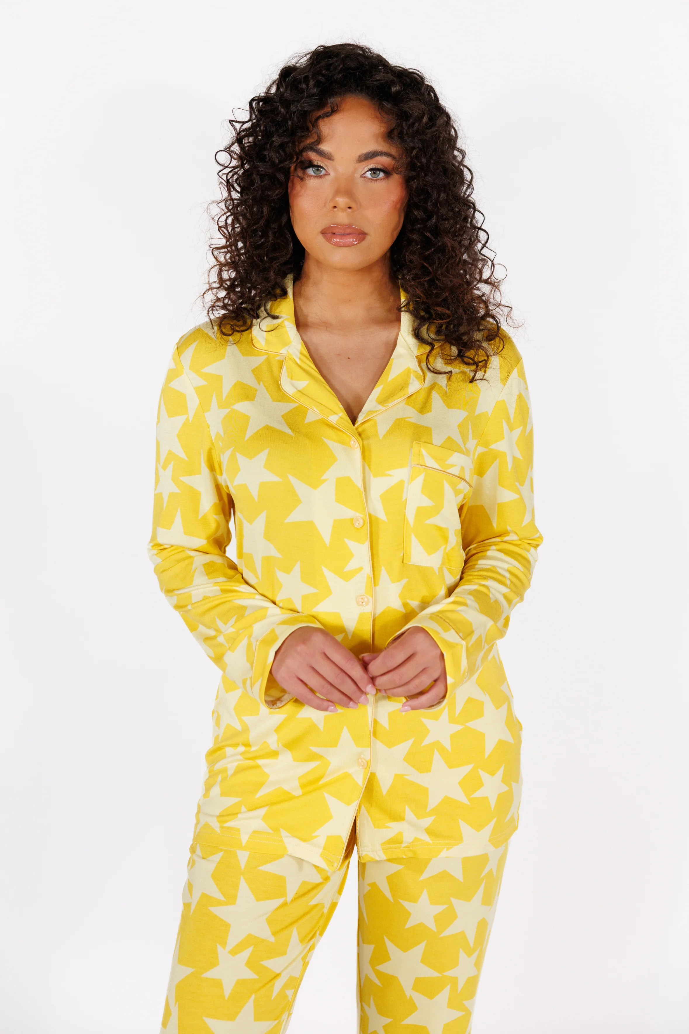 Bright Stars in Gold Long Sleeve & Pant Pajama Set | In My Sundays