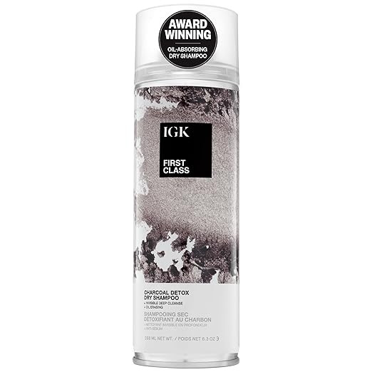 IGK FIRST CLASS ﻿Charcoal Detox Dry Shampoo for Oily Hair | Balances Oil + Soothes Scalp + Volu... | Amazon (US)