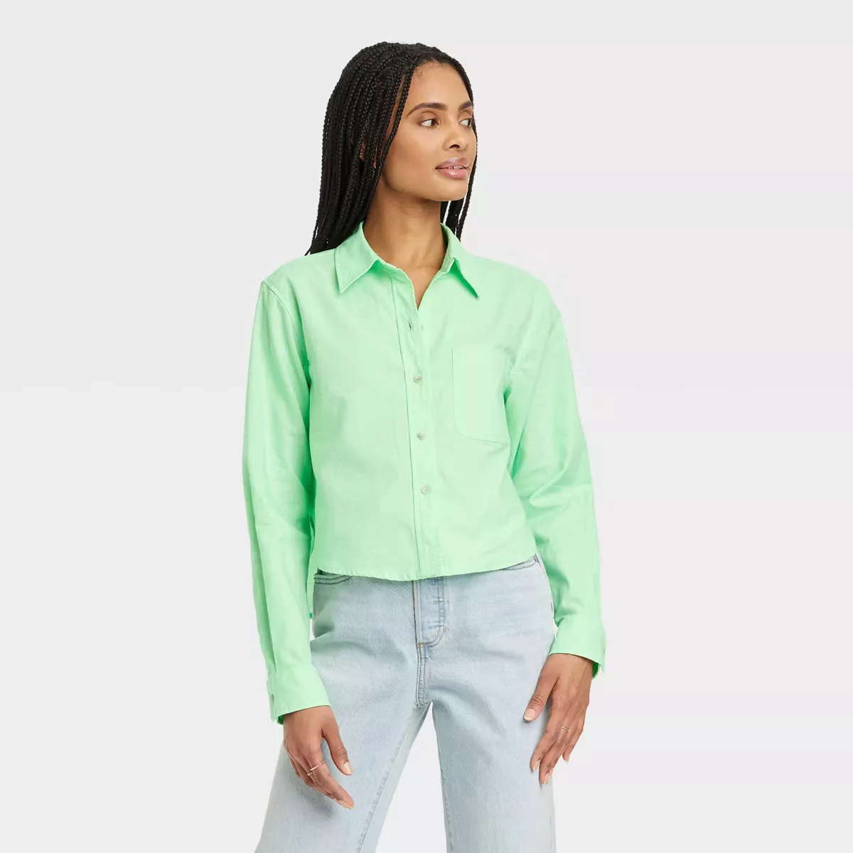 Women's Long Sleeve Collared Button-down Shirt - Universal Thread