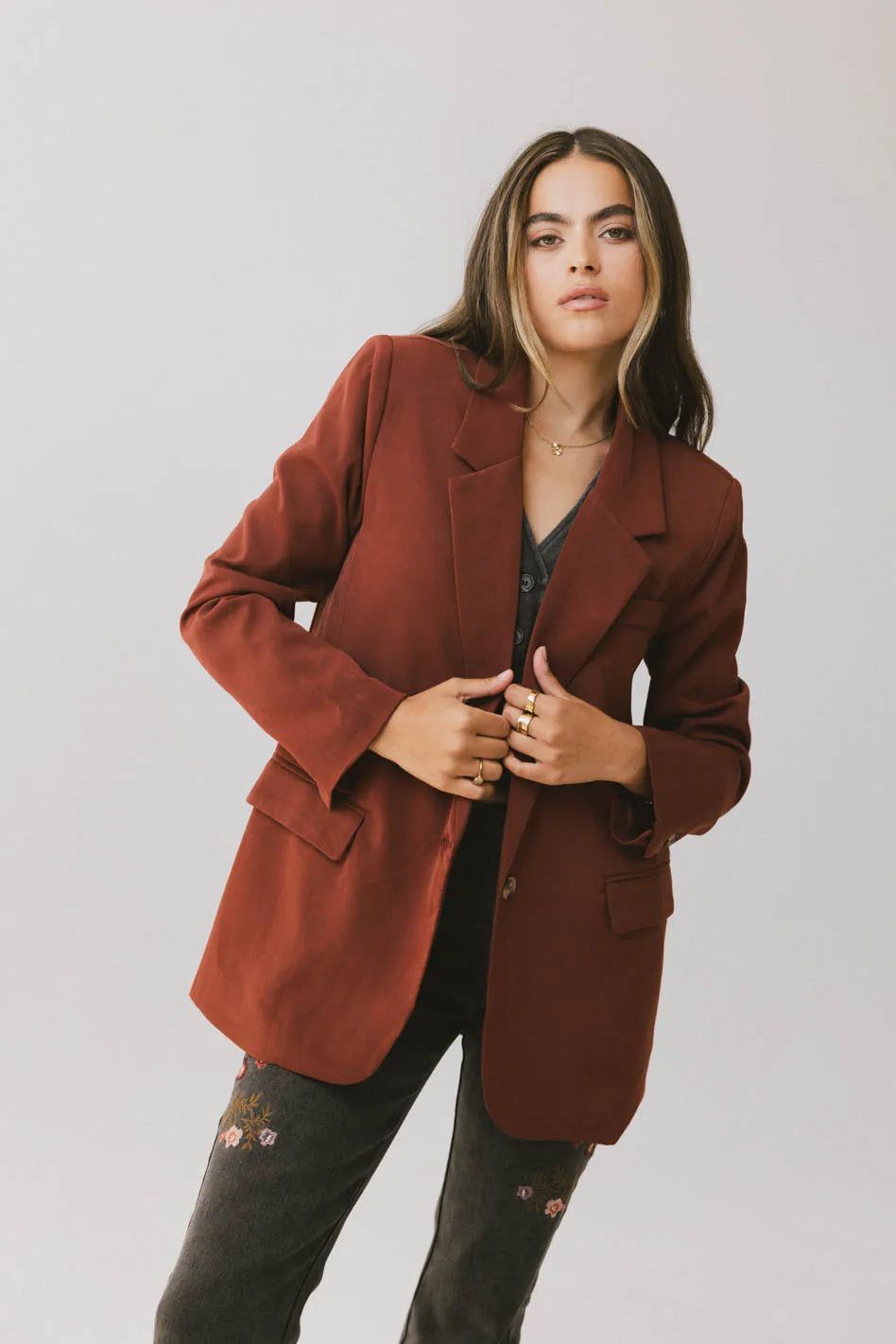 Crystal Blazer in Brick | Böhme US