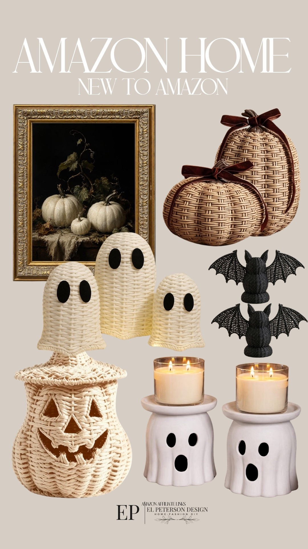 Amazon
New to Amazon
Rattan Jack o lantern 
Candle holder
Rattan
Ghosts
Artwork
Bats
Pumpkins

#LTKHome