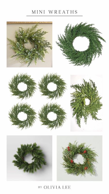 Mini Wreaths under 12” - Small holiday wreaths | Small Christmas wreaths #holidaywreath #wreath #miniwreath #christmaswreath 

#LTKHoliday #LTKhome #LTKSeasonal