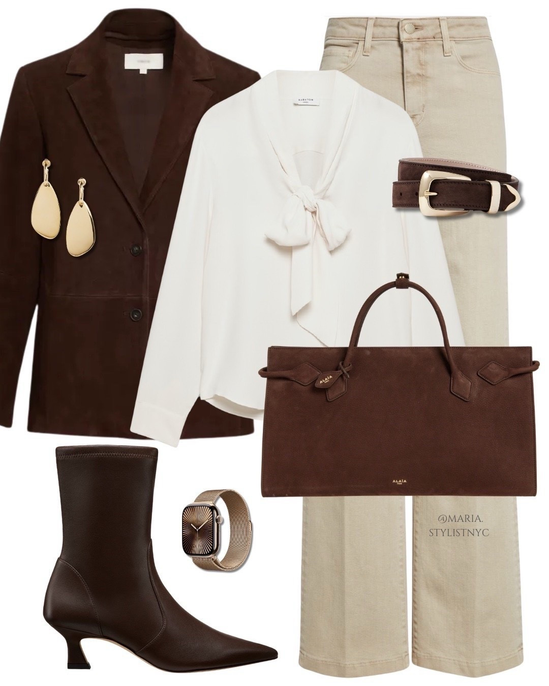 Suede blazer, jeans, blouse, chocolate brown booties outfit 🤎✨

#LTKStyleTip #LTKShoeCrush #LTKItBag