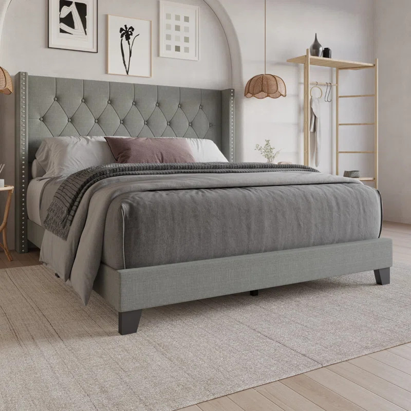 Ameire Upholstered Wingback Bed | Wayfair North America