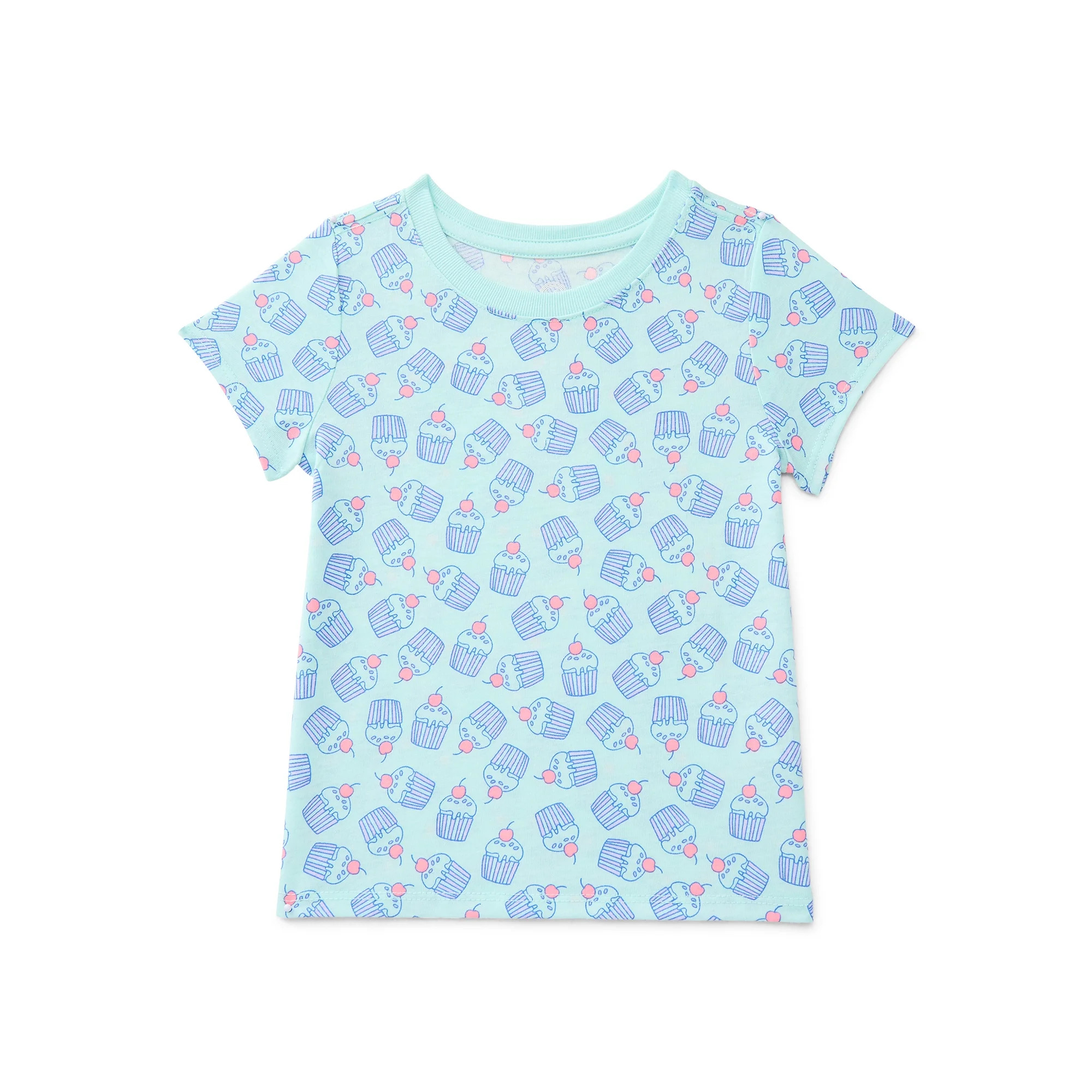 Wonder Nation Toddler Girls Tee with Short Sleeves, Sizes 18M-5T | Walmart (US)