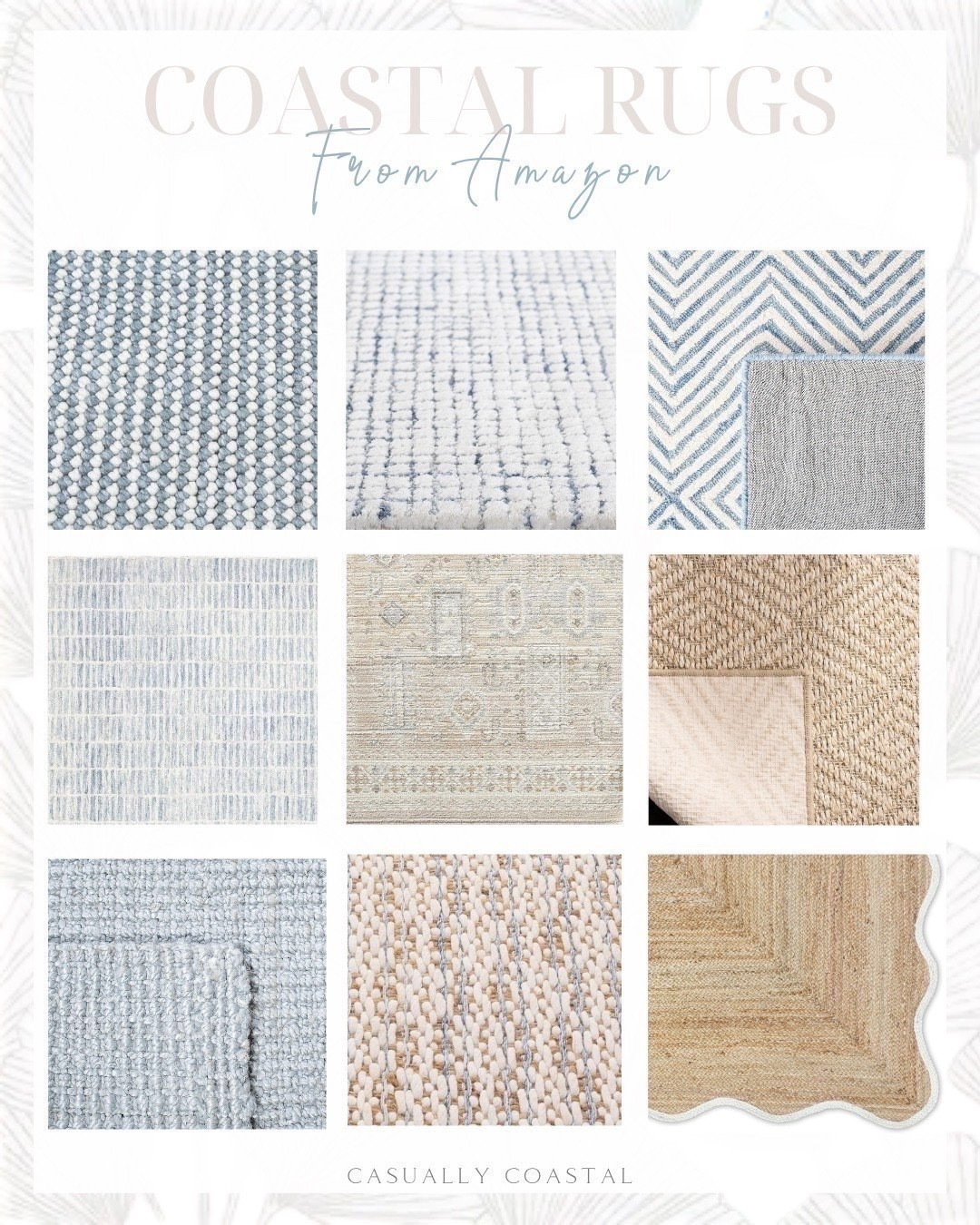 Coastal Rugs From Amazon

Amazon rug, coastal rug, affordable rug, neutral rug, blue and white rug, tan rug, cream rug, blue rug, boho area rug, 8x10 rug, living room rug, bedroom rug, indoor rug, wave scalloped jute rug, braided rug, 5x8 rug, wool rug, machine washable area rug, beige rug, office rug, safavieh rug, handmade jute and wool rug, green and beige rug, 3x5 rug, 5x7 rug

#LTKHome