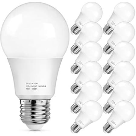 SYLVANIA ECO LED A19 Light Bulb, 60W Equivalent, Efficient 9W, 7 Year, 750 Lumens, Non-Dimmable, Fro | Amazon (US)