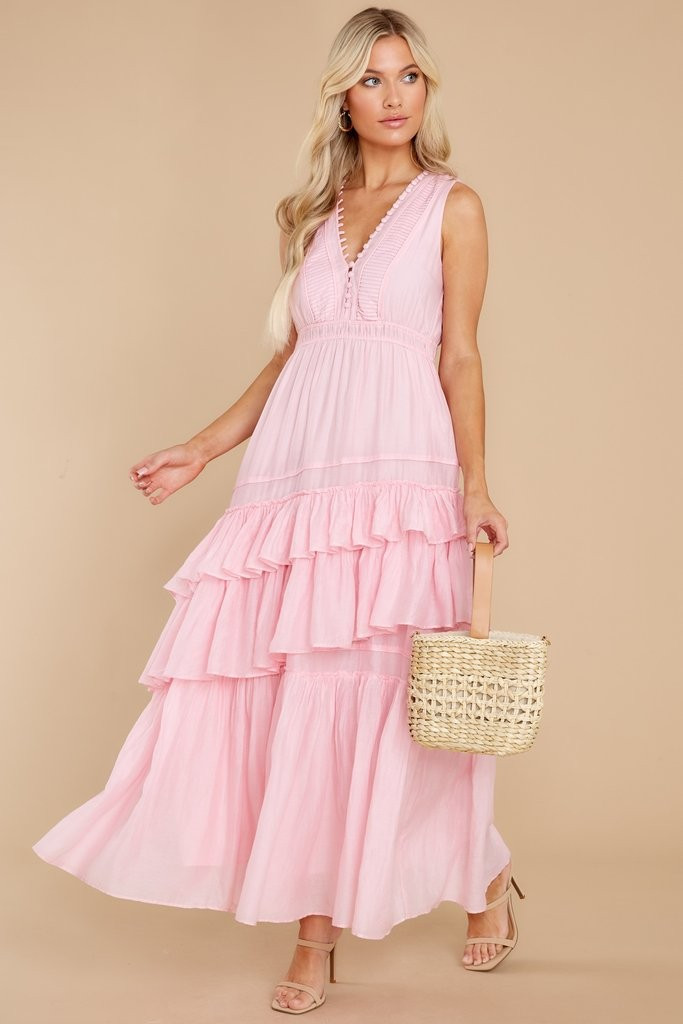 Jordie Pink Blossom Maxi Dress | Red Dress 