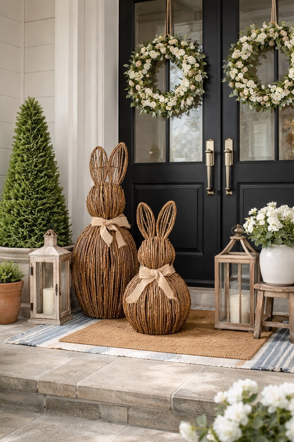 Natural Wicker bunnies with bows

Spring porch, spring decor, bunny decor, outdoor bunnies, outdoor porch

#LTKHome