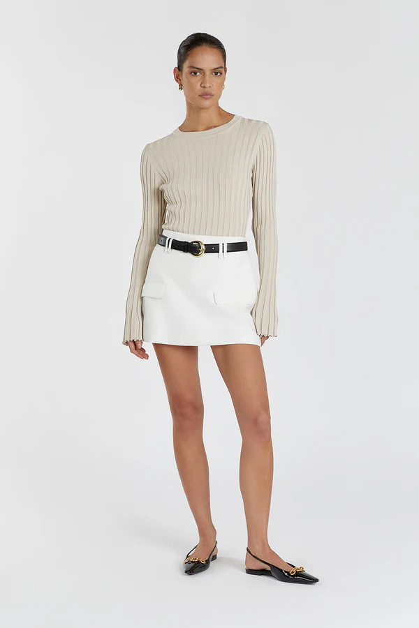 ADA STONE LONG SLEEVE KNIT TOP | DISSH