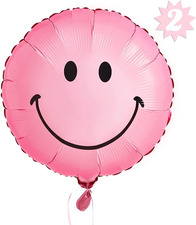 xo, Fetti Pink Smile Balloons - 2 pc | Birthday Party Decorations, Bachelorette Baby Shower, Fun ... | Amazon (US)