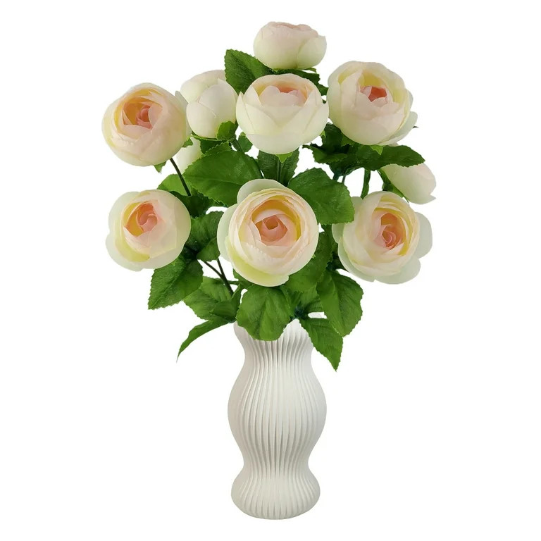 Mainstays Indoor Artificial Flower Ranunculus Bush, Lt Pink Color. Assembled Height 15" | Walmart (US)