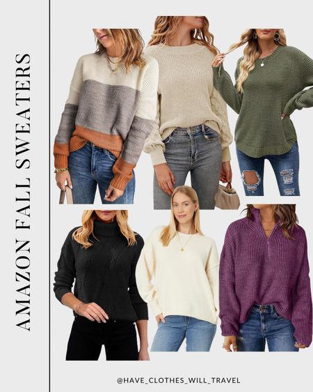 Favorite amazon fall sweaters, cozy sweaters for fall, fall fashion finds, outfit ideas for fall 

#LTKSeasonal #LTKfindsunder100 #LTKstyletip