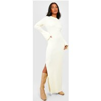 Womens Petite Premium Rib Knit Maxi Dress - White - L, White | Boohoo.com (UK & IE)
