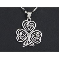 Celtic Clover Pendant Necklace 925 Silver Irish Jewelry | Etsy (US)