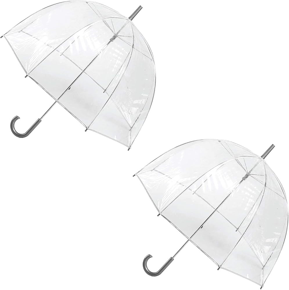 Totes Adult Clear Bubble Umbrella with Dome Canopy and Lightweight Wind and Rain Protection | Amazon (US)