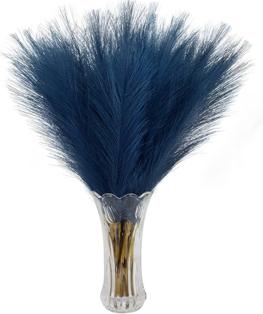 12 PCS Faux Pampas Grass Decor 18" Fake Pompous Grass Small Artificial Pompas Floral for Vase Hom... | Amazon (US)