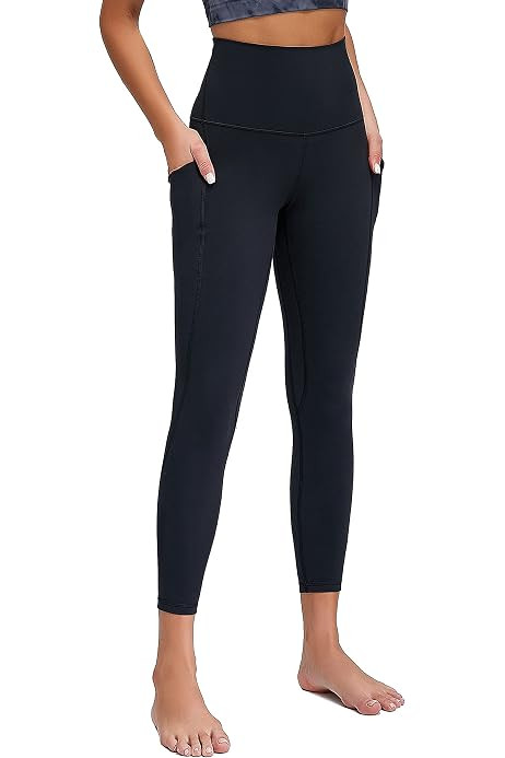 Mipaws High Waist Yoga Pants 7/8 Length Tummy Control Workout Seamless Waistband Running Yoga Leggin | Amazon (US)