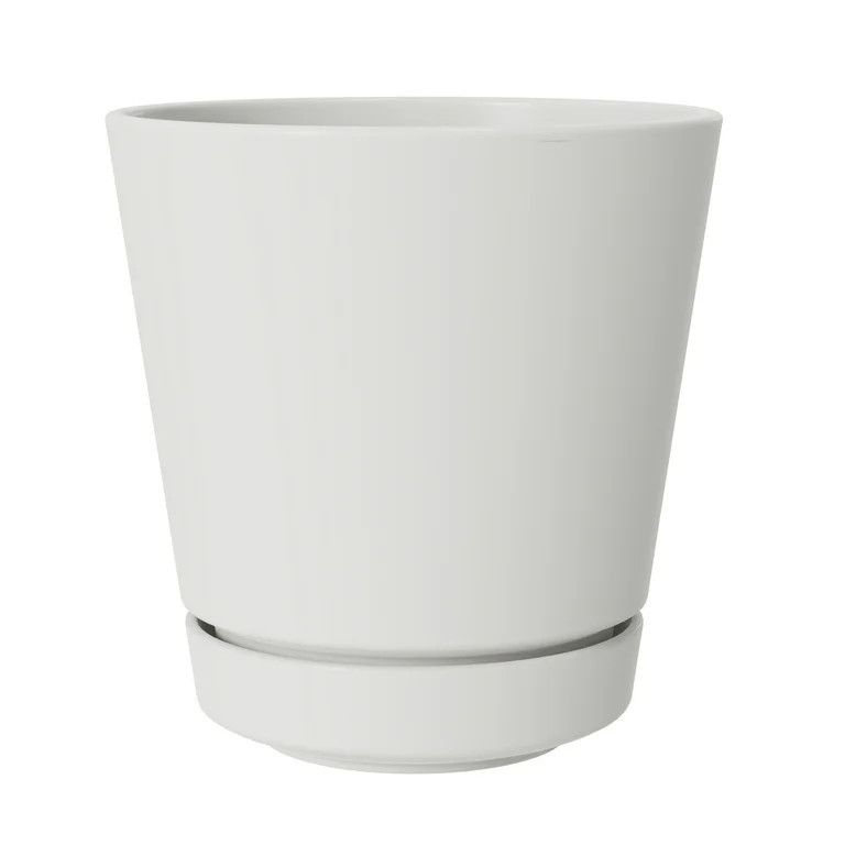 Mainstays Core 5.9" x 5.9" x 6.1" Round Vanilla Dream Plastic Planter | Walmart (US)