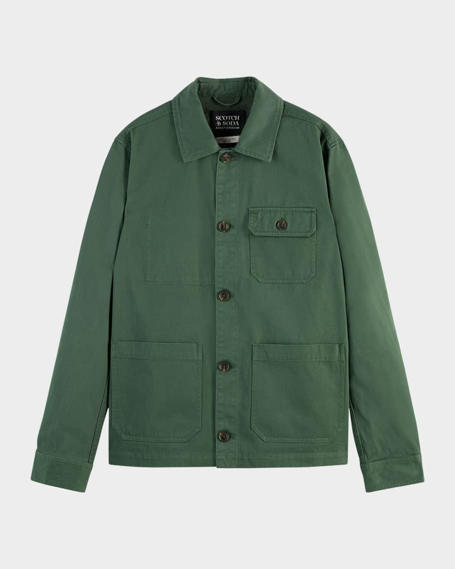 Scotch & Soda Men's Heavy Twill Worker Jacket | Neiman Marcus