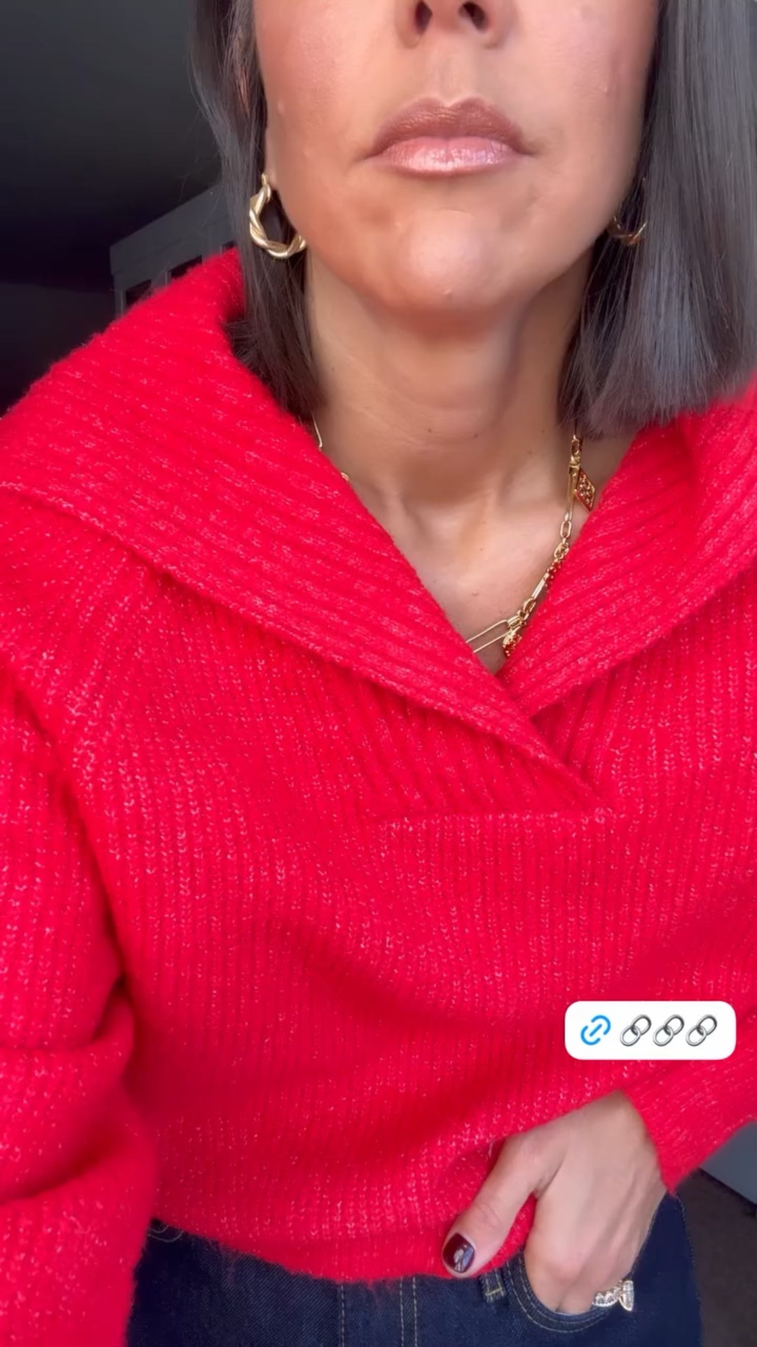 The perfect holiday sweater!! In small
Small, size 2 in jeans 

#LTKHoliday #LTKFindsUnder100 #LTKSaleAlert