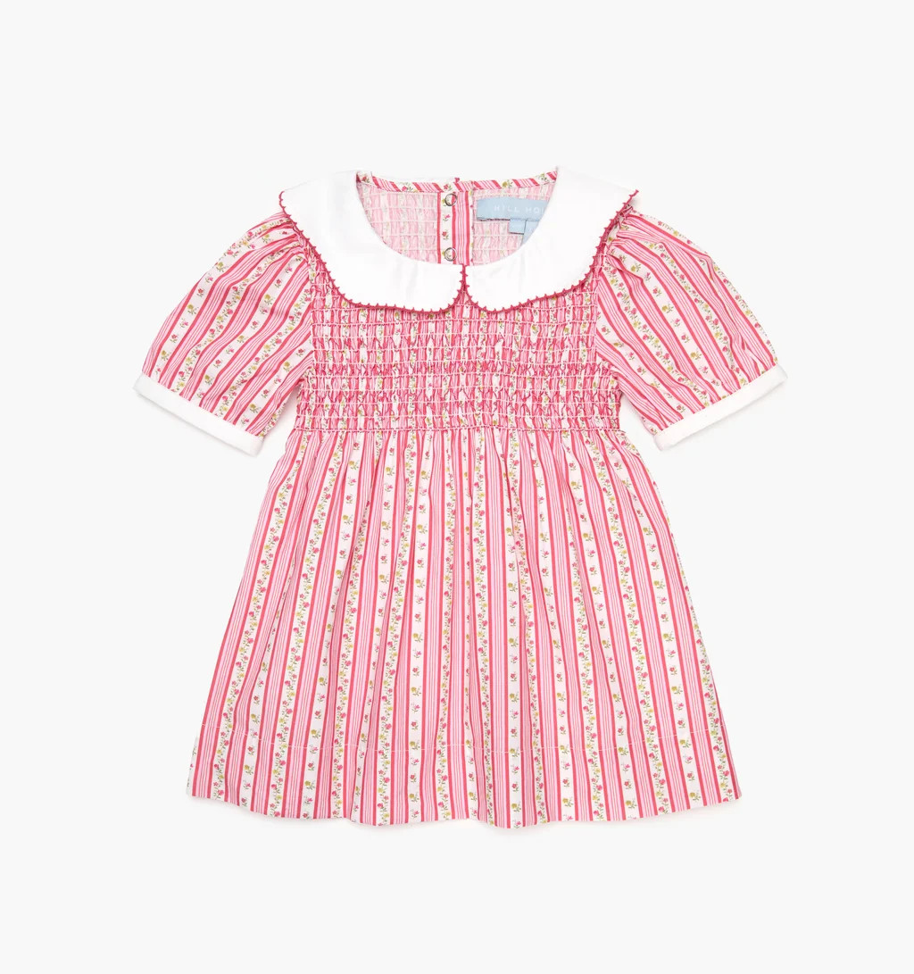 The Tiny Mina Nap Dress - Pansy Stripe Pink | Hill House Home US