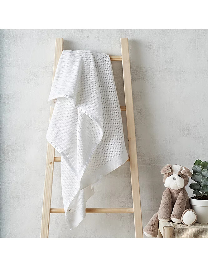 Satin Edged Cellular Baby Blanket | The White Company UK & ROW