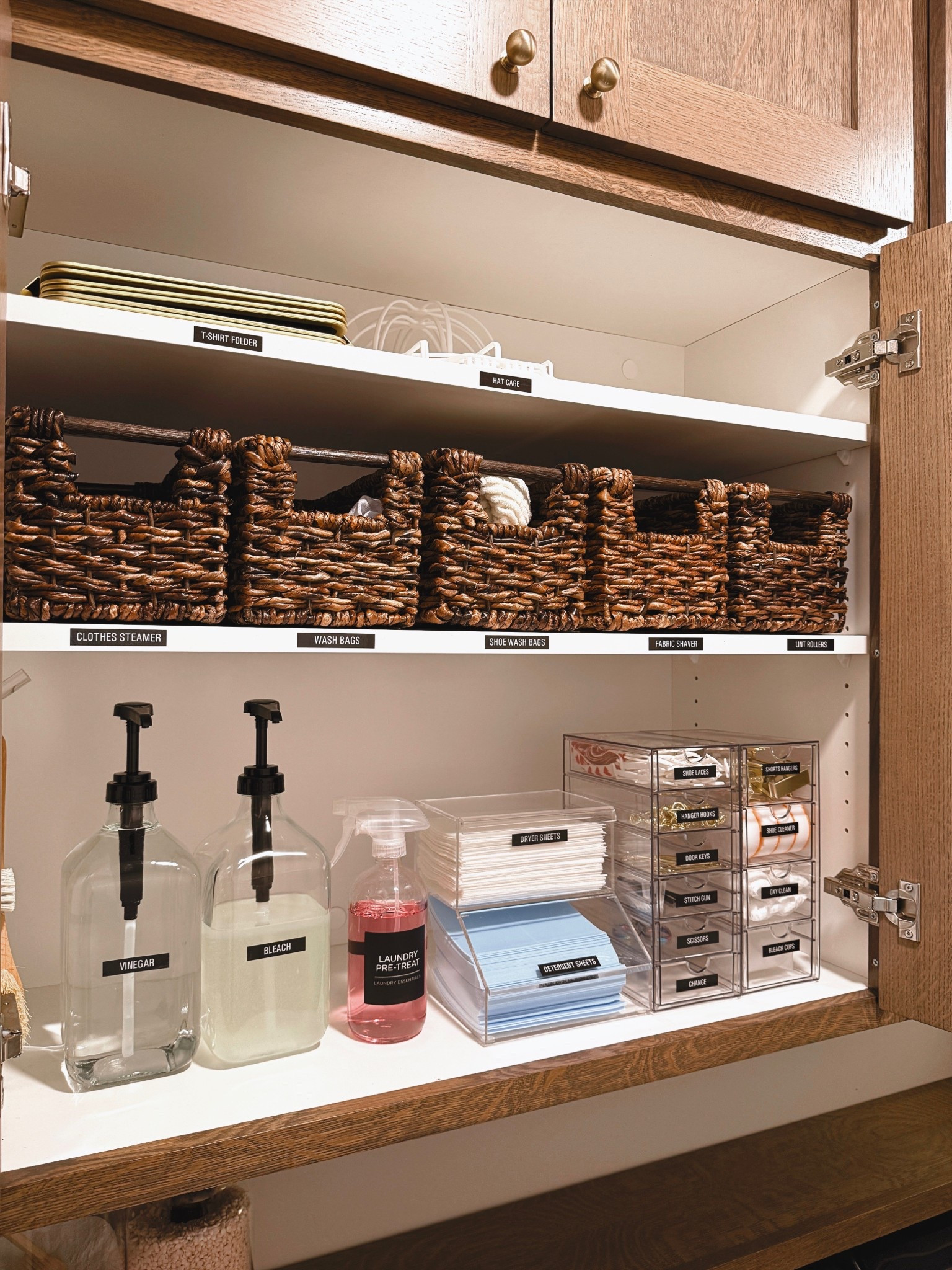This laundry cabinet setup keeps everything organized and easy to maintain. Labeled bins for detergents and supplies, vertical storage for tools, and door-mounted organizers help maximize cabinet space while keeping everyday laundry routines running smoothly. A simple, functional system that reduces clutter and makes laundry feel more manageable.


laundry cabinet organization, laundry room storage, laundry supply organization, organized laundry cabinet, detergent storage solutions, small laundry room organization, home organization ideas, labeled storage bins, utility cabinet organization

#LTKHome #LTKSeasonal #LTKmomlife