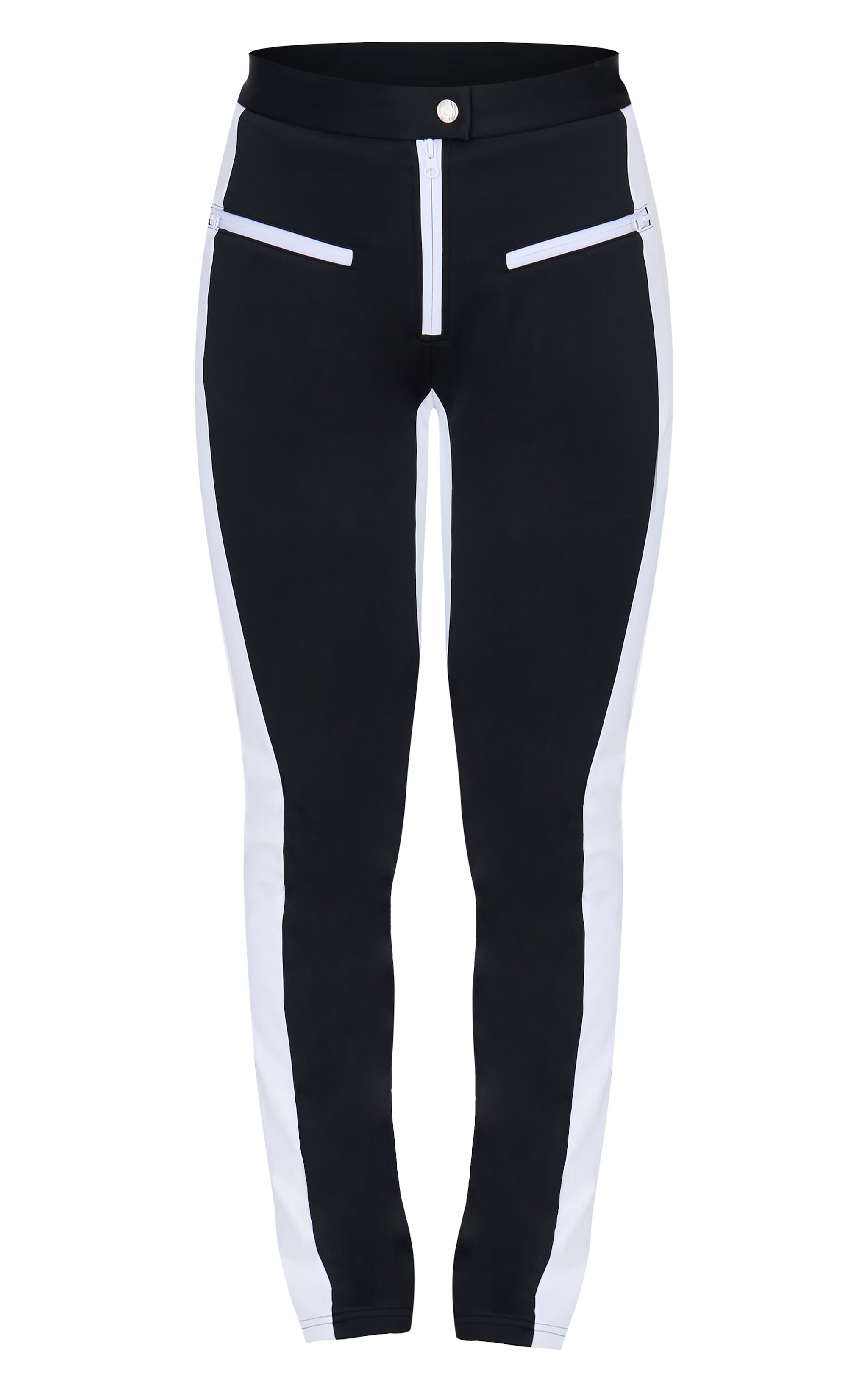 PLT SKI Black Contrast Panel Fit Flare Scuba Pants | Outerwear | PrettyLittleThing US