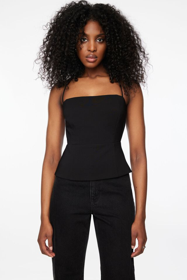 Open Back Lace Up Top | Dynamite Clothing