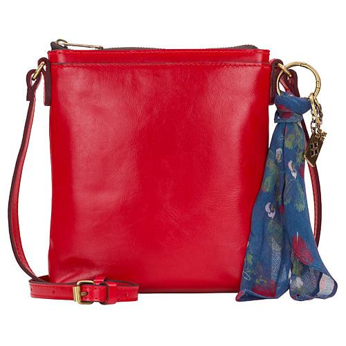 Patricia Nash Renee Crossbody with Mini Scarf - Parchment Paris Strawberry | HSN