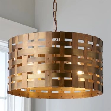 Metal Basketweave Pendant | Shades of Light