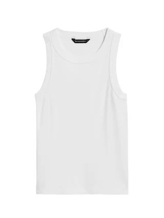Petite Fitted Ribbed Tank | Banana Republic (US)