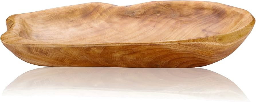 Jovivi Natural Fir Root Wood Dish Bowl, Handmade Wood Serving Platter Tray Plate,Wooden Plates fo... | Amazon (US)