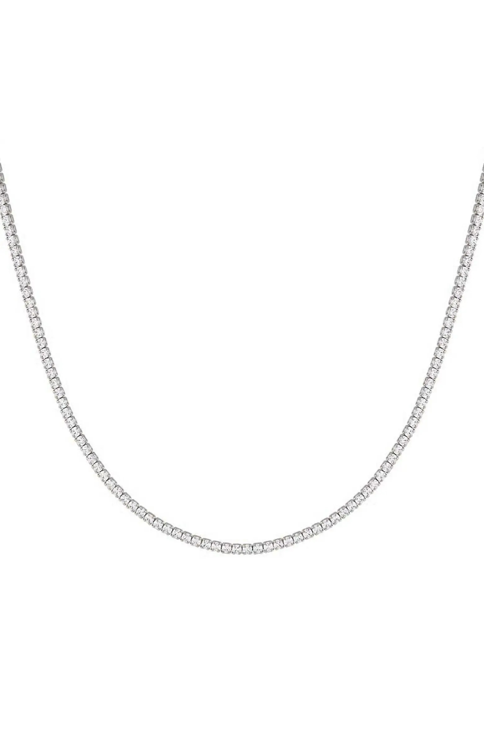 BY ADINA EDEN Classic Thin Tennis Necklace | Nordstrom | Nordstrom