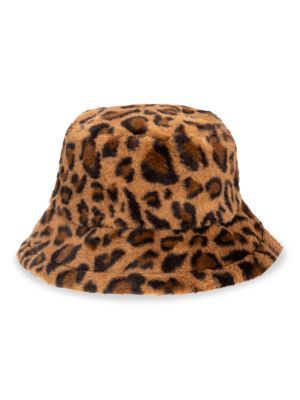 The Iconic Leopard Print Faux Fur Bucket Hat | Saks Fifth Avenue OFF 5TH