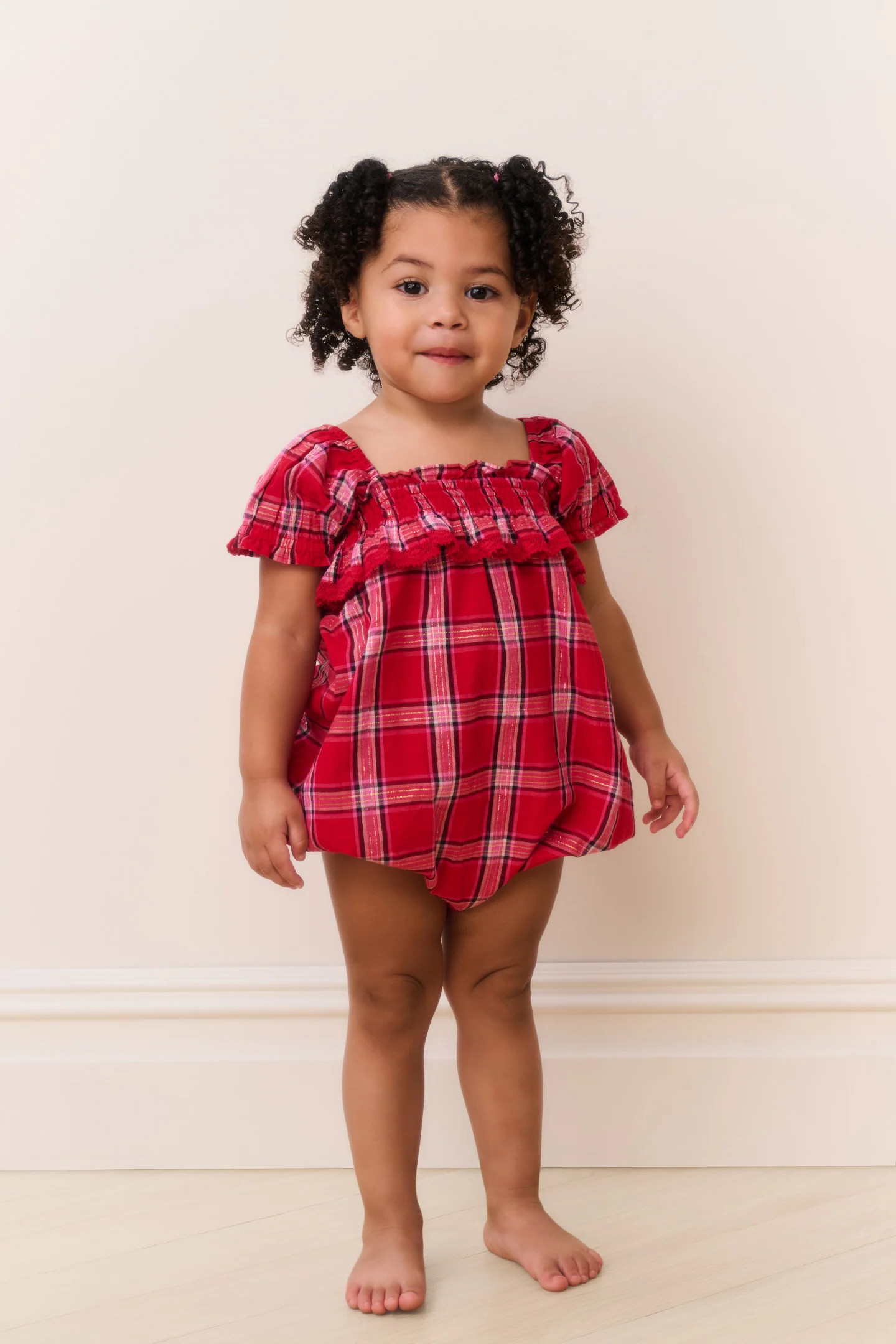 Baby Carlita Tartan Pinafore | LoveShackFancy