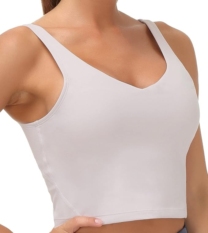 THE GYM PEOPLE Womens' Sports Bra Longline Wirefree Padded with Medium Support | Amazon (US)