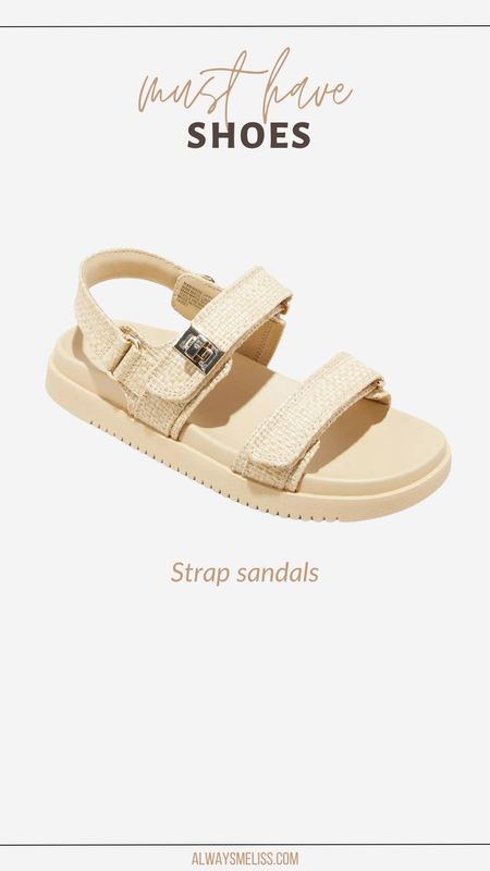 Strap sandals in beige. Super affordable and comfortable footbed!

#LTKshoecrush #LTKstyletip