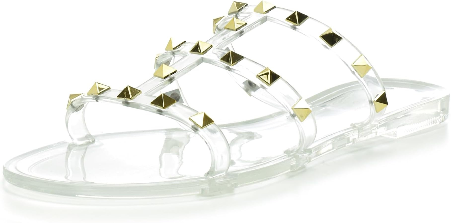 NICOLE MILLER Christy Women Sandals - Studded Flat Slide for Women - Casual Open Toe Flat Sandals... | Amazon (US)