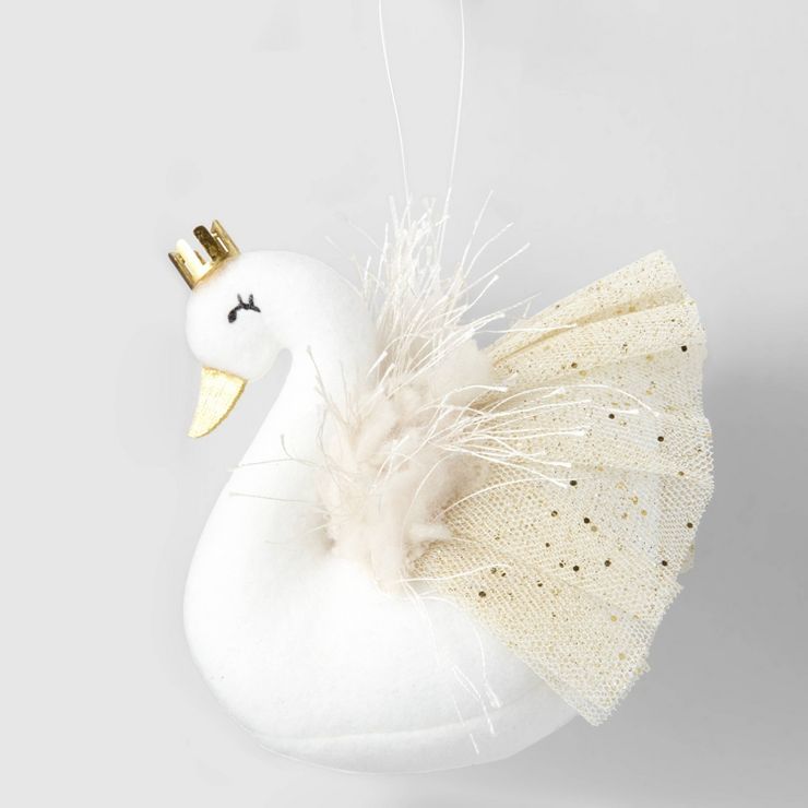 Fabric Ballet Swan Christmas Tree Ornament - Wondershop™ | Target