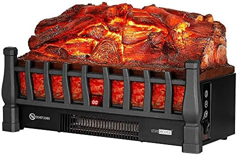 VIVOHOME 110V Electric Fireplace Insert Log Quartz Realistic Ember Bed Fan Heater with Infrared R... | Amazon (US)