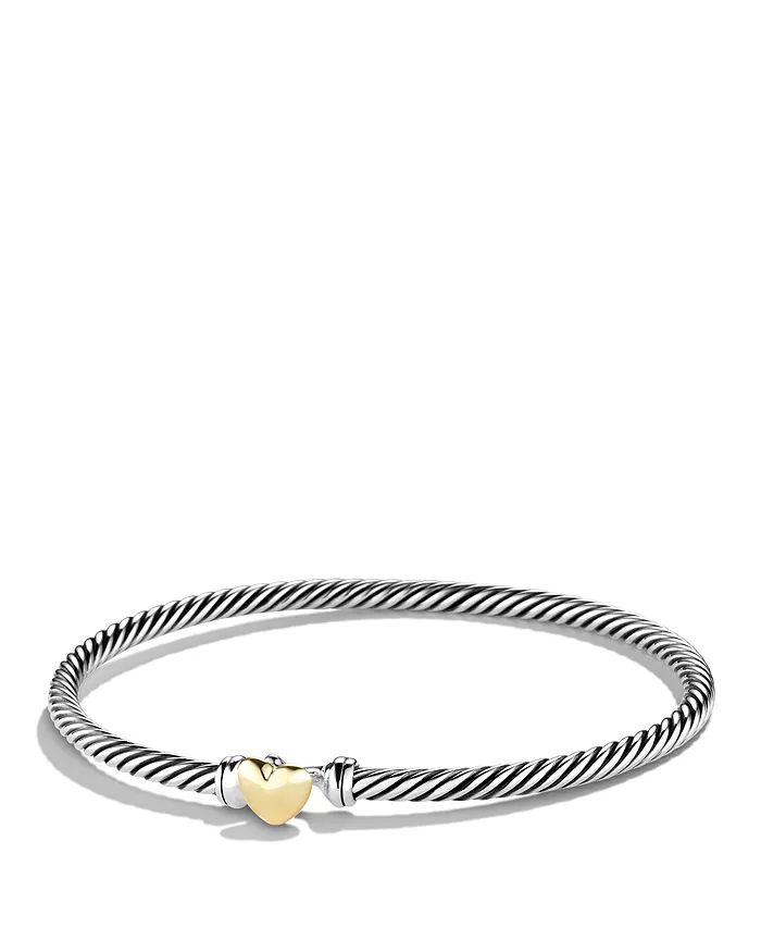 Cable Collectibles Heart Bracelet with 18K Gold, 3mm | Bloomingdale's (US)