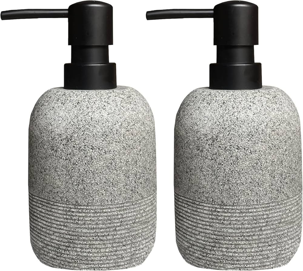 2pcs/Set Gray Soap Lotion Dispenser with A Spare Pump,Liquid Hand Soap Dispenser Sets for Bathroo... | Amazon (US)