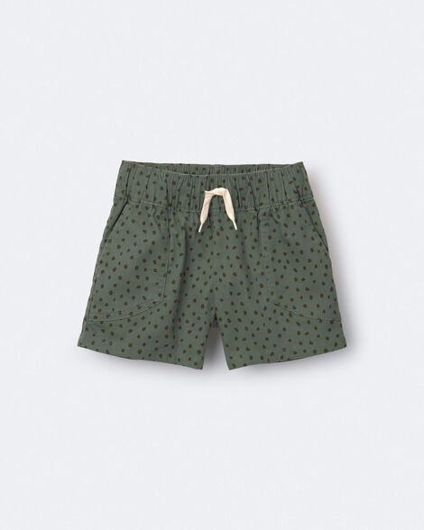 Toddler Standard Short with Pockets in Dot Print- Olive - Otter Avenue | Carter's | Carter's Inc