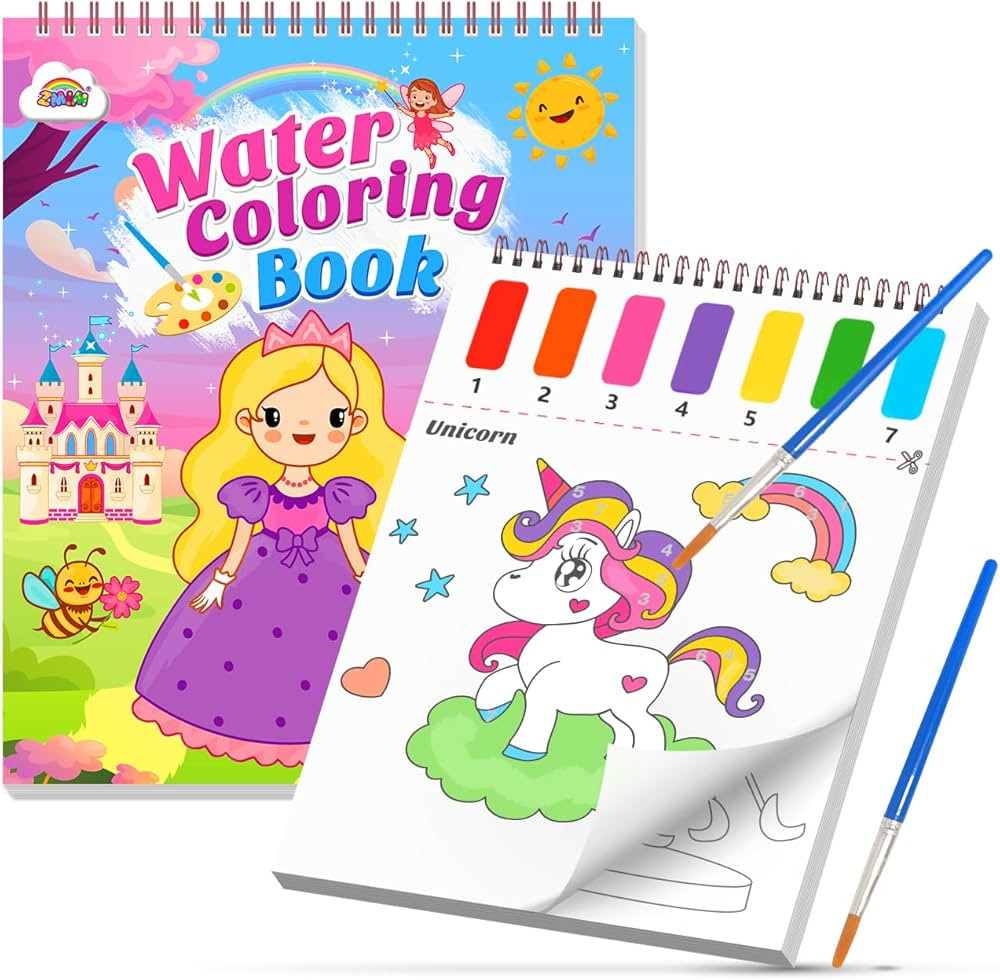 ZMLM Paint with Water Books for Kids - Easter Basket Stuffers Mess Free Coloring Activity for Tod... | Amazon (US)