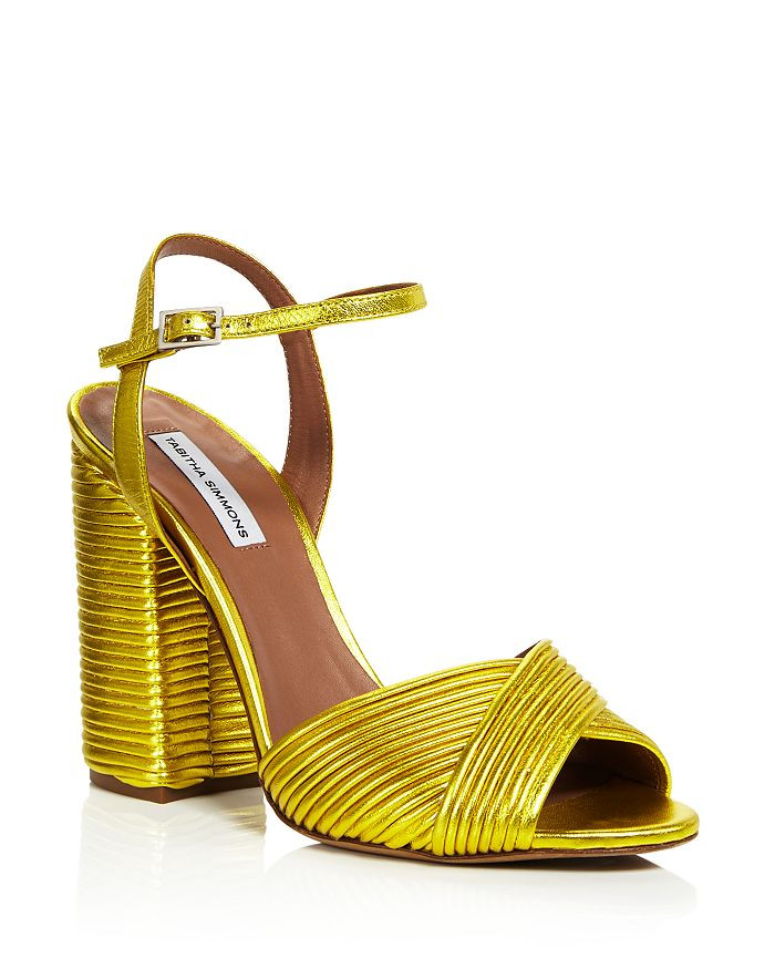 Women's Kali Pleated Block-Heel Sandals | Bloomingdale's (US)
