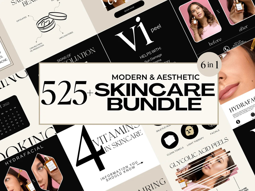 Instagram Templates for Skincare Esthetician Instagram - Etsy | Etsy (US)